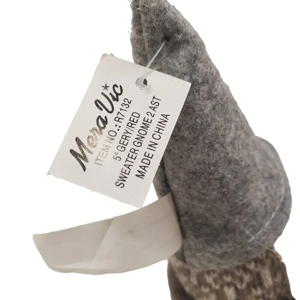 MeraVic Gnome Holiday Gray Sweater Gnome Gery 5 Inch Item No R7132
